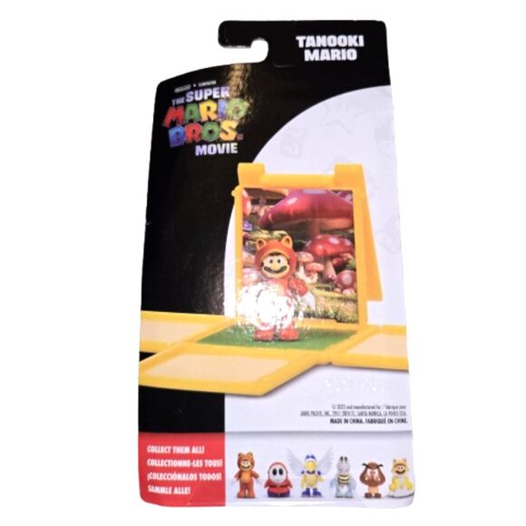Jakks Pacific Super Mario Bros Movie Tanooki Mario 1.25" Mini Figure - Picture 2 of 2